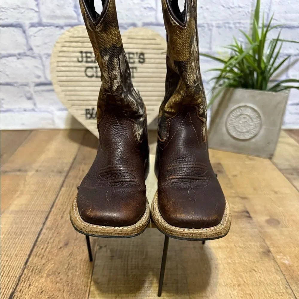 Old West Children's Broad Square Toe Boots 11
